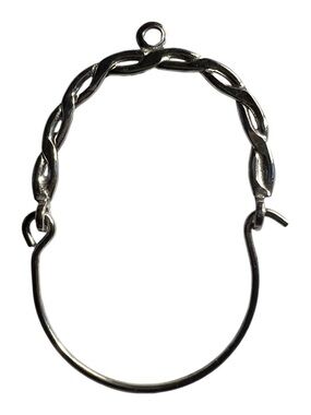 Silver-Tone charm holder for necklace